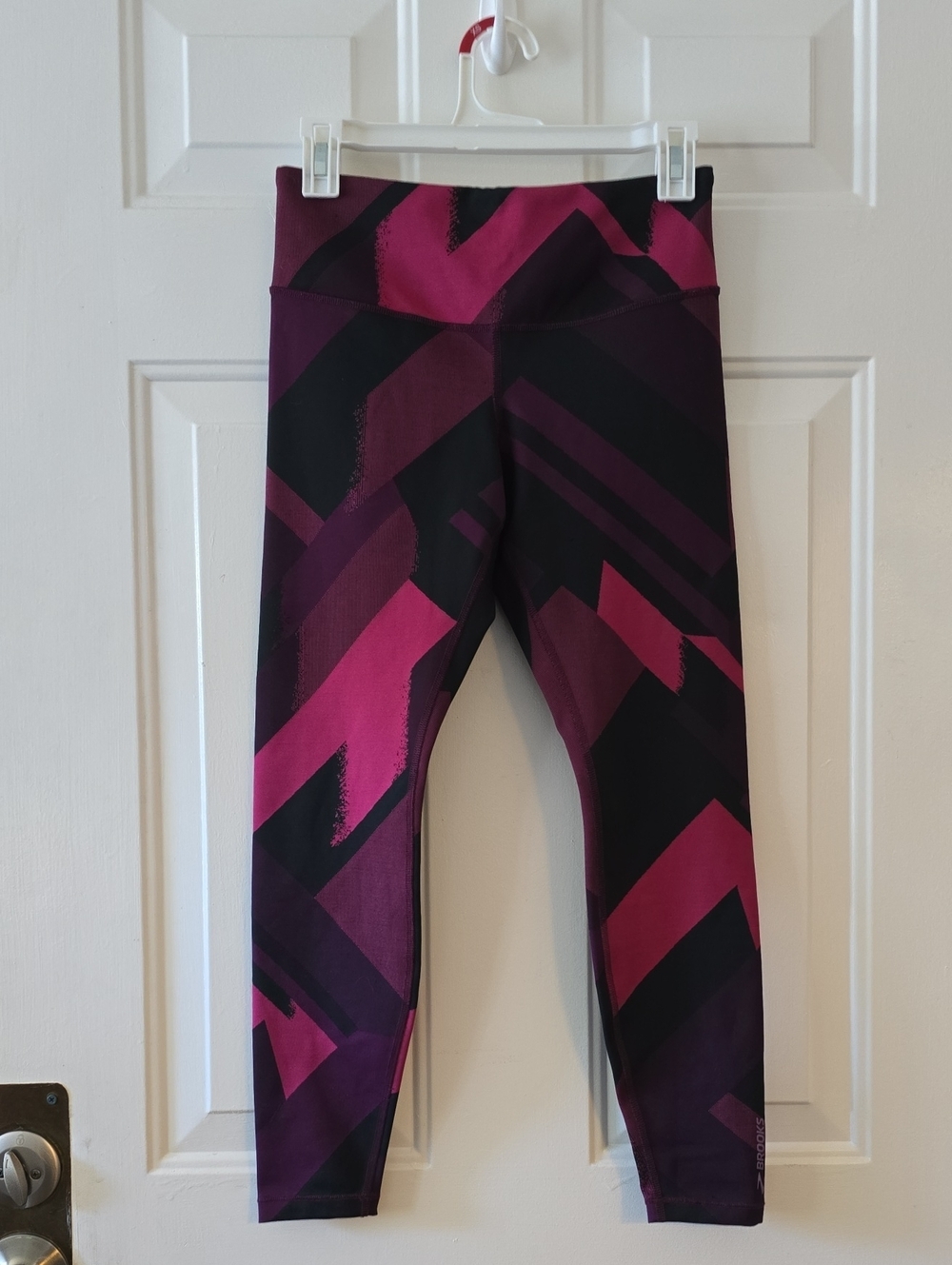 Brooks Purple & Magenta Geometric Kids' Leggings